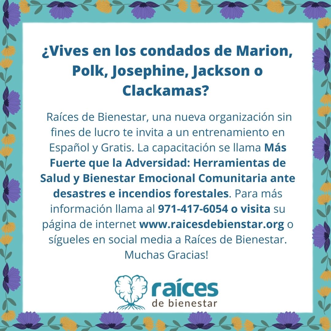 ¿Vives en los condados de Marion, Polk, Josephine, Jackson o Clackamas?